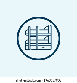 bunk bed icon isolated on white background from furniture collection. bunk bed icon trendy and modern bunk bed symbol for logo, web, app
