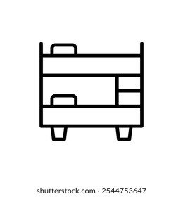 Bunk bed icon logo sign set vector outline