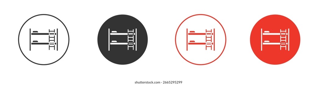 Bunk bed icon for logo, vector sign symbol for design