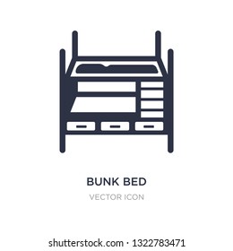 bunk bed icon on white background. Simple element illustration from Furniture concept. bunk bed sign icon symbol design.