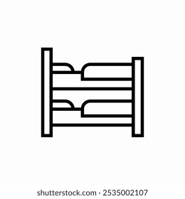 bunk bed icon sign vector