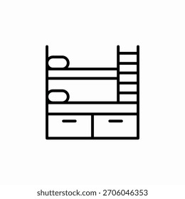 bunk bed ícone sinal vetor