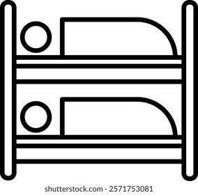 Bunk Bed Icon Symbol Art Sign