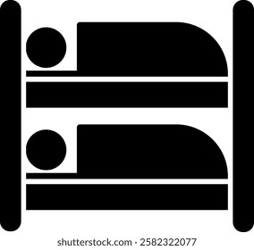 Bunk Bed Icon Symbol Art Sign