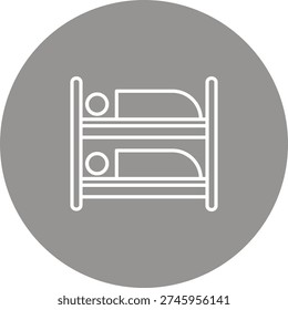 Bunk Bed Icon Symbol Art Sign