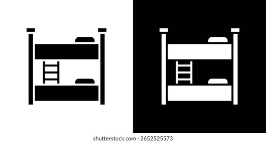 Bunk bed icon symbol collection. Flat vector stock illustration.
