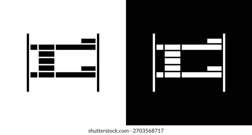 Logotipo del símbolo de la litera. Plantilla gráfica.