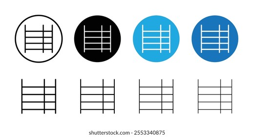 Bunk bed icon Thin line vector illustration set