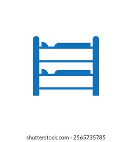 Bunk bed icon Thin line illustration set