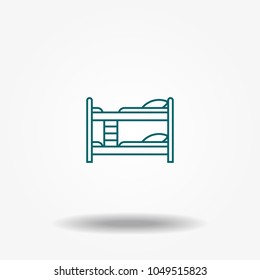Bunk bed icon vector.