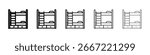 Bunk bed icon vector collection. EPS 10