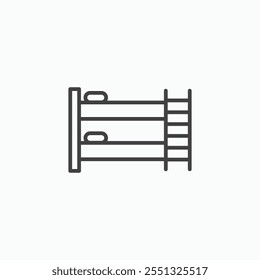 Bunk bed icon vector illustration. EPS10