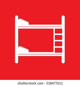 Bunk bed Icon Vector Illustration