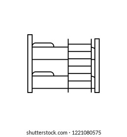 Bunk bed icon vector isolated on white background, Bunk bed transparent sign , linear symbol and stroke design elements in outline style