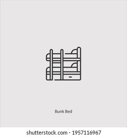 bunk bed  icon vector isolated on white background