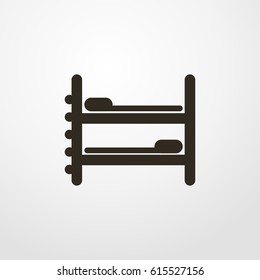 Bunk bed icon. vector sign symbol on white background