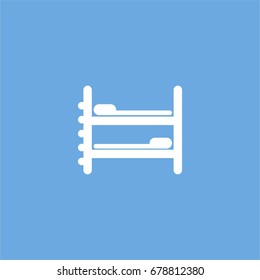 bunk bed icon. vector sign symbol on white background