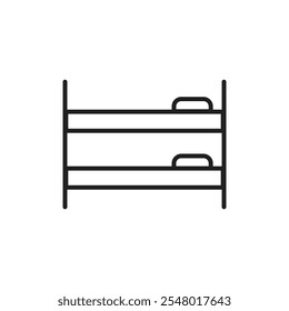 Bunk bed icon web design in vector