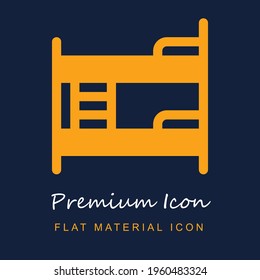 Bunk Bed premium material ui ux isolated vector icon in navy blue and orange colors