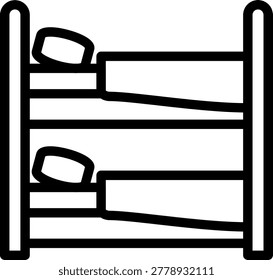 Bunk Bed Vector Design Icon Style