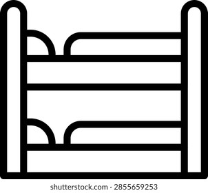 Bunk Bed Vector Design Icon Style