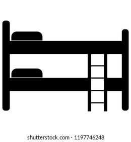Bunk bed vector icon