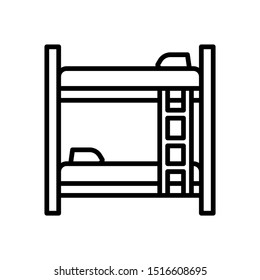 Bunk bed Vector Icon Eps 10