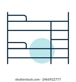 Bunk bed vector icon. Graph symbol for furniture, web site and apps design, logo, app, UI