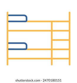 Bunk bed vector icon. Graph symbol for furniture, web site and apps design, logo, app, UI