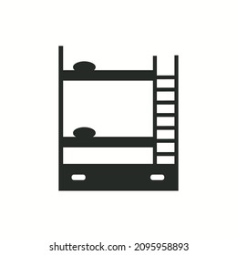 Bunk bed vector icon isolated on transparent background,vector, illustration.