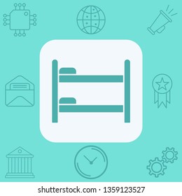 Bunk bed vector icon sign symbol