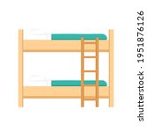 Bunk bed vector. Bunk bed on white background.
