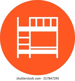Bunk, beds, bedroom icon vector image.Can also be used for furniture design. Suitable for mobile apps, web apps and print media.