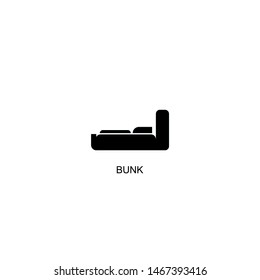 bunk icon vector black design