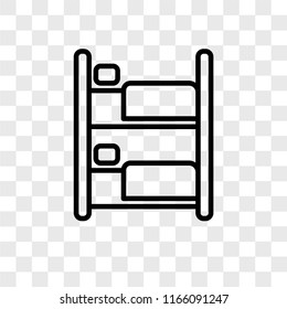 Bunk vector icon isolated on transparent background, Bunk logo concept