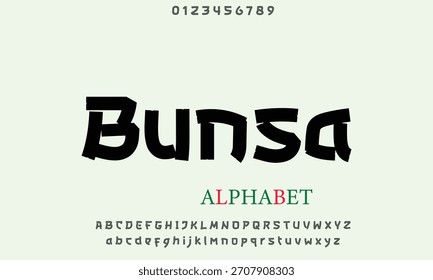 Bunkasai Demo Schriftart mit solidem Alphabet für Logo