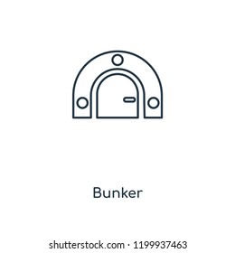 Bunker concept line icon. Linear Bunker concept outline symbol design. This simple element illustration can be used for web and mobile UI/UX.