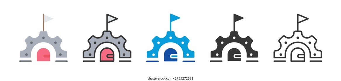 bunker gear icon set multi style various collection