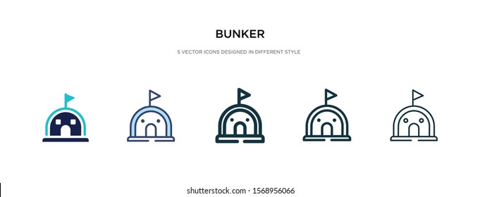 bunker icon in different style vector illustration. two colored and black bunker vector icons designed in filled, outline, line and stroke style can be used for web, mobile, ui