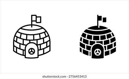 Bunker icon set, Emergency defense space during airstrikes or explosions pictogram, vector illustration on white background