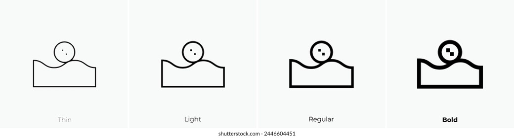 bunker icon. Thin, Light Regular And Bold style design isolated on white background