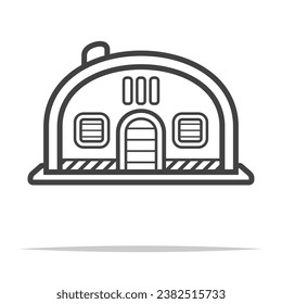 Icono de Bunker vector transparente aislado