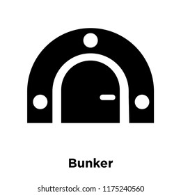 Bunker icon vector isolated on white background, logo concept of Bunker sign on transparent background, filled black symbol