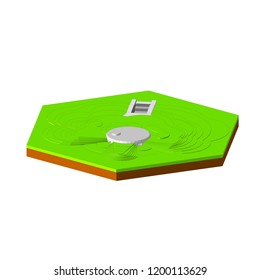 Bunker, machine gun pillbox. Like a real one). Isometry 3d