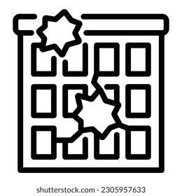 Bunker room icon outline vector. Bomb shelter. War home