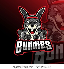 Bunnies Animal Mascot Sport Club Team Badge