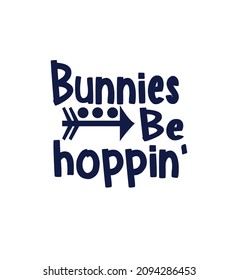 bunnies be hoppin easter wall decal sticker