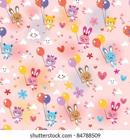 bunnies and bears pattern