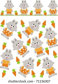 Bunnies with carrot