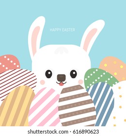 Bunnies and easter eggs